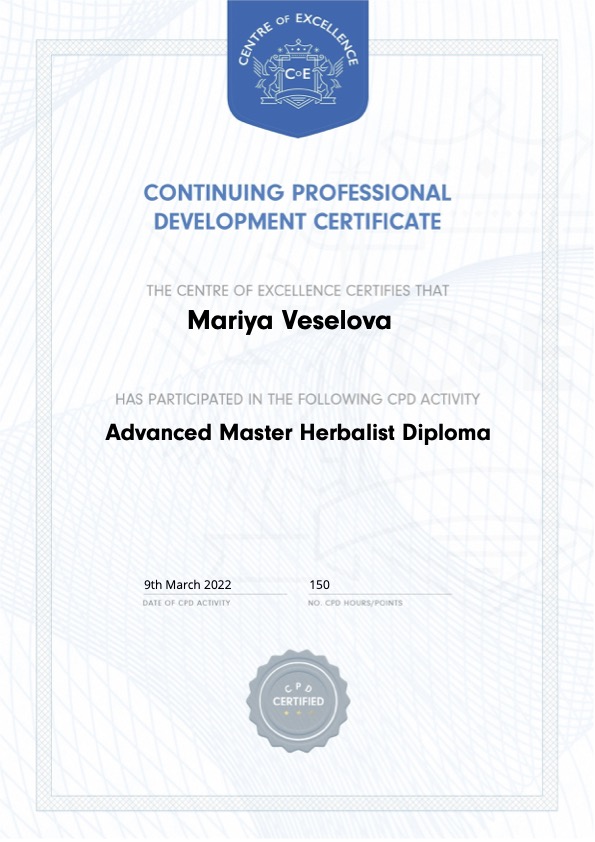 Advanced Master Herbalist Diploma