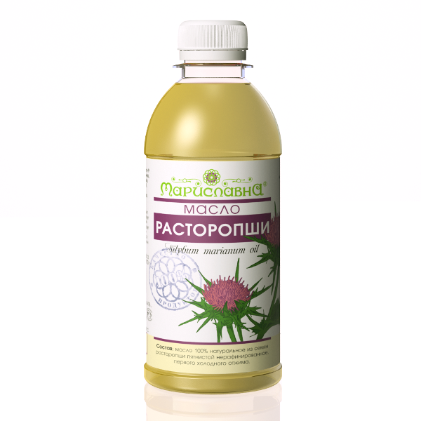 Расторопши масло 100% натуральное, нерафинированное Мариславна