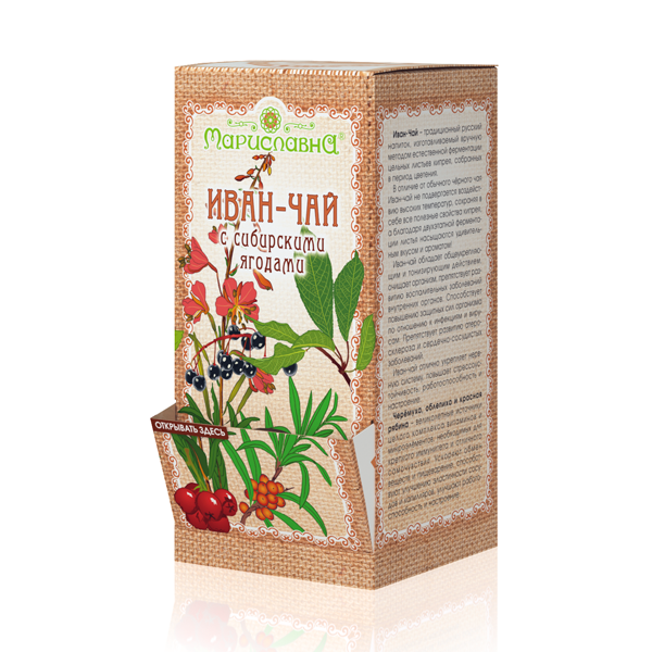 Иван-чай "С Сибирскими ягодами" в фильтр-пакетах Мариславна